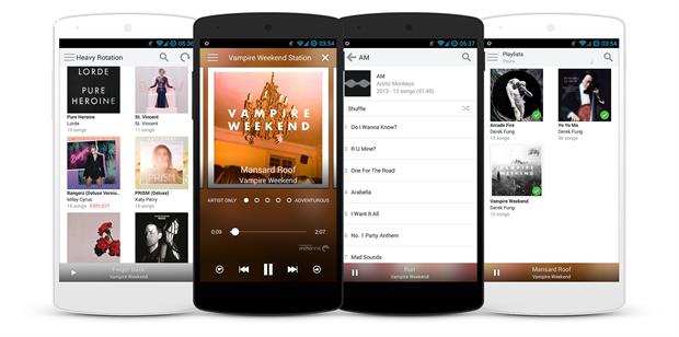 اپلیکیشن Rdio مقایسه اپلیکیشن های پخش موزیک آنلاین برای خودرو